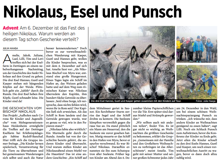 Nikolaus, Esel und Punsch